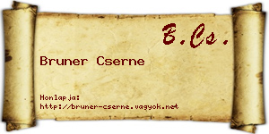 Bruner Cserne névjegykártya